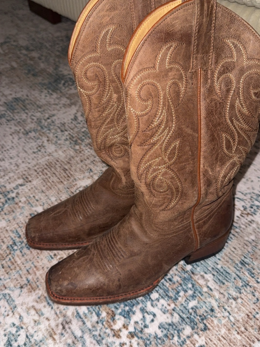 Shyanne Brown Embroidered Western Cowboy Boots